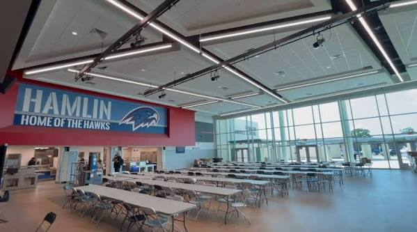 Hamlin Middle School interior glazing